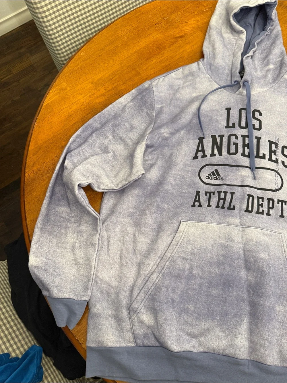 Adidas Los Angeles Athl Dept Hoodie - Faded Blue/Grey xxl